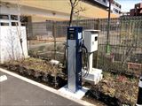 東京都内　パーキング駐車場にEV（電気自動車）充電器の設営