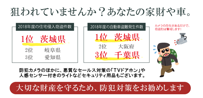 防犯カメラ設置工事 防犯カメラの取付 センサーライトの取付 守谷市の防犯対策 守谷市の電気工事店 福田電子